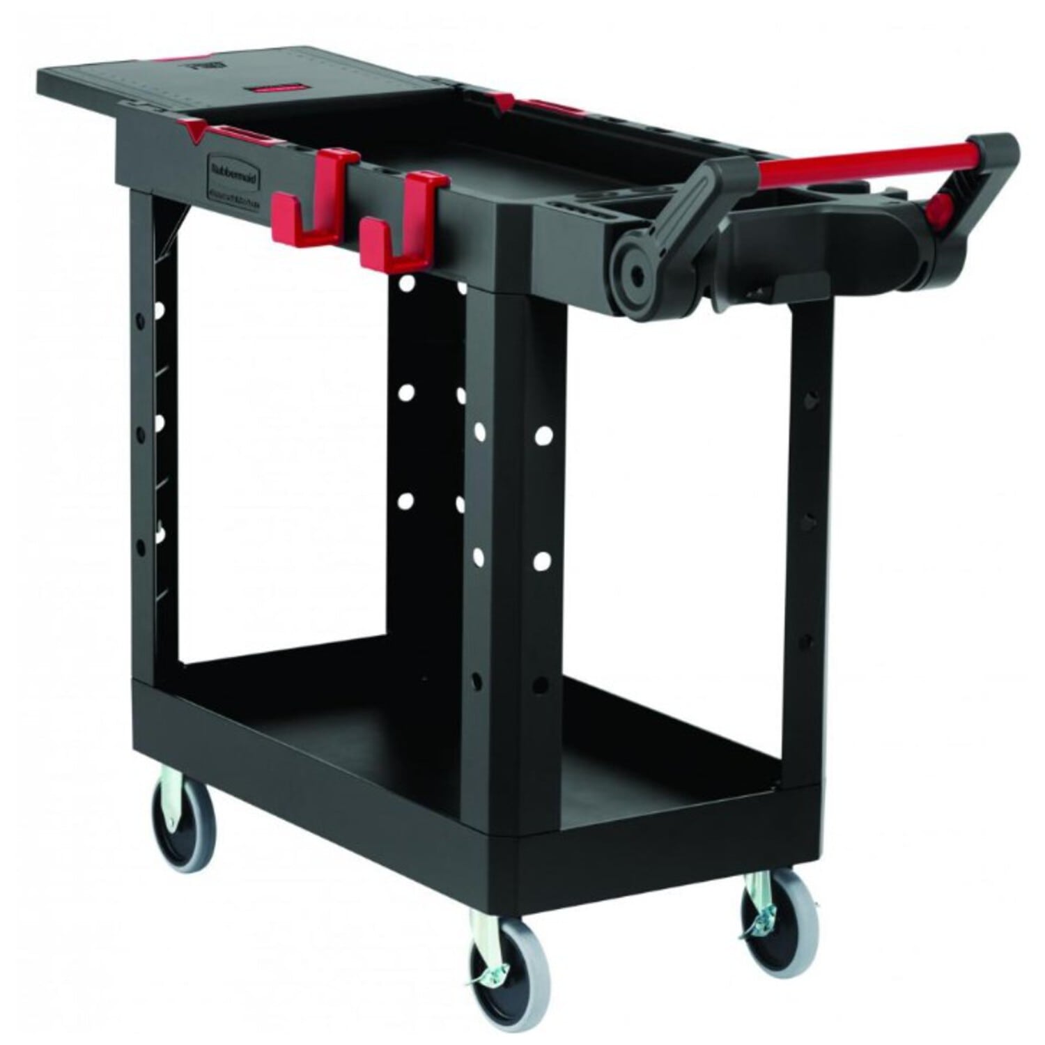 Rubbermaid Heavy Duty Adaptable Utility Cart Small Black Impact