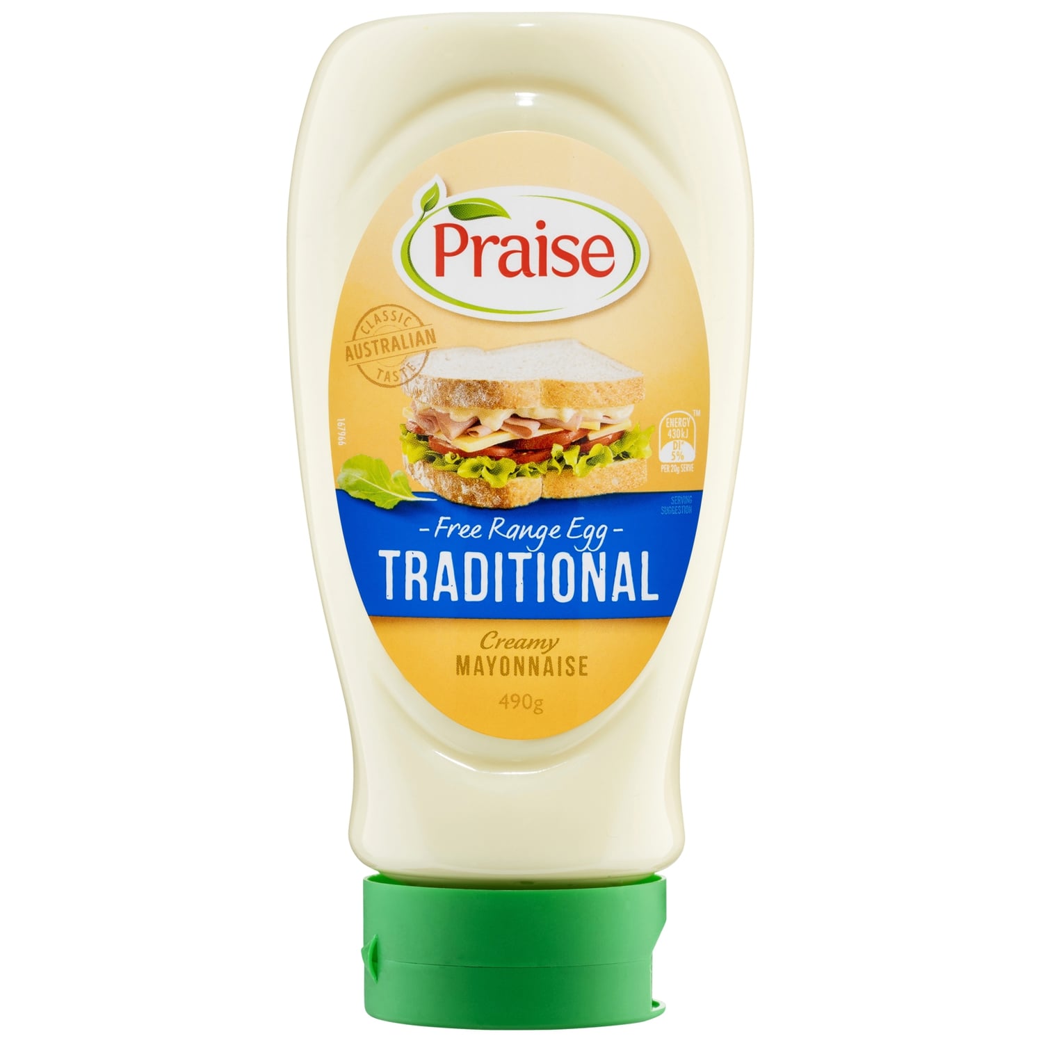 Praise Praise Traditional Mayonnaise Squeezey 490g Impact