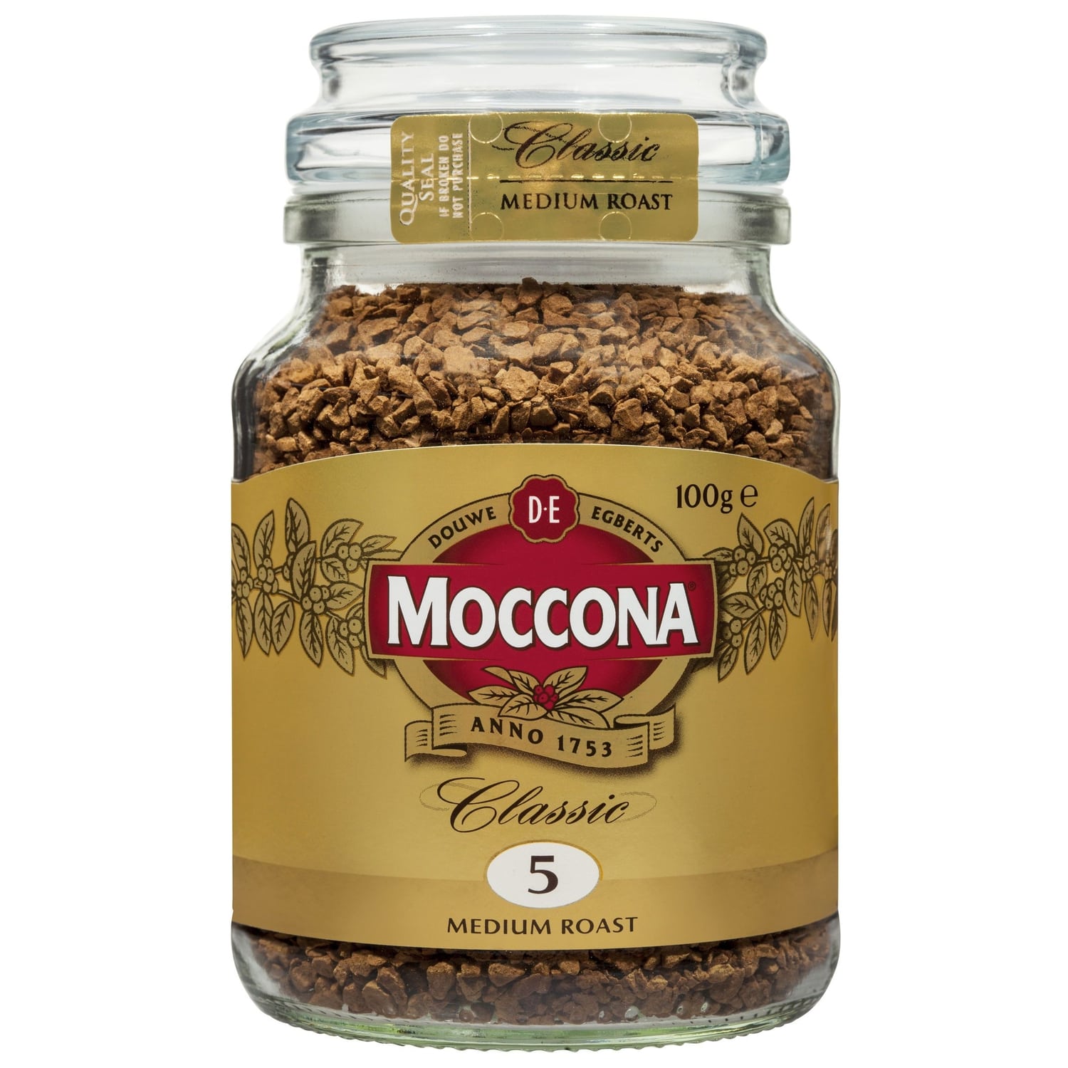 Moccona Freeze Dried Instant Coffee Classic Medium Roast 100g Impact