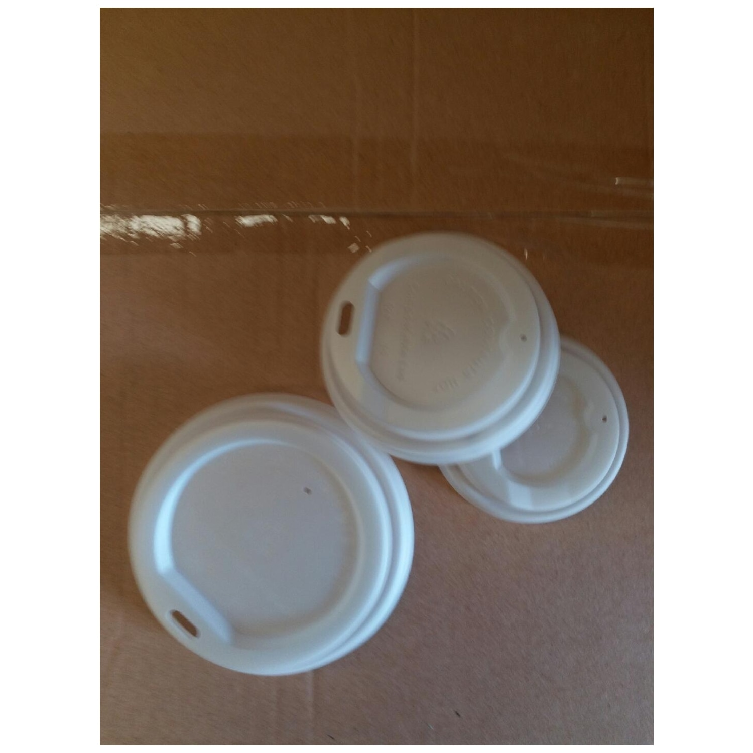 Coffee Cup Lids PLA White Ctn1000 90mm diameter - Impact
