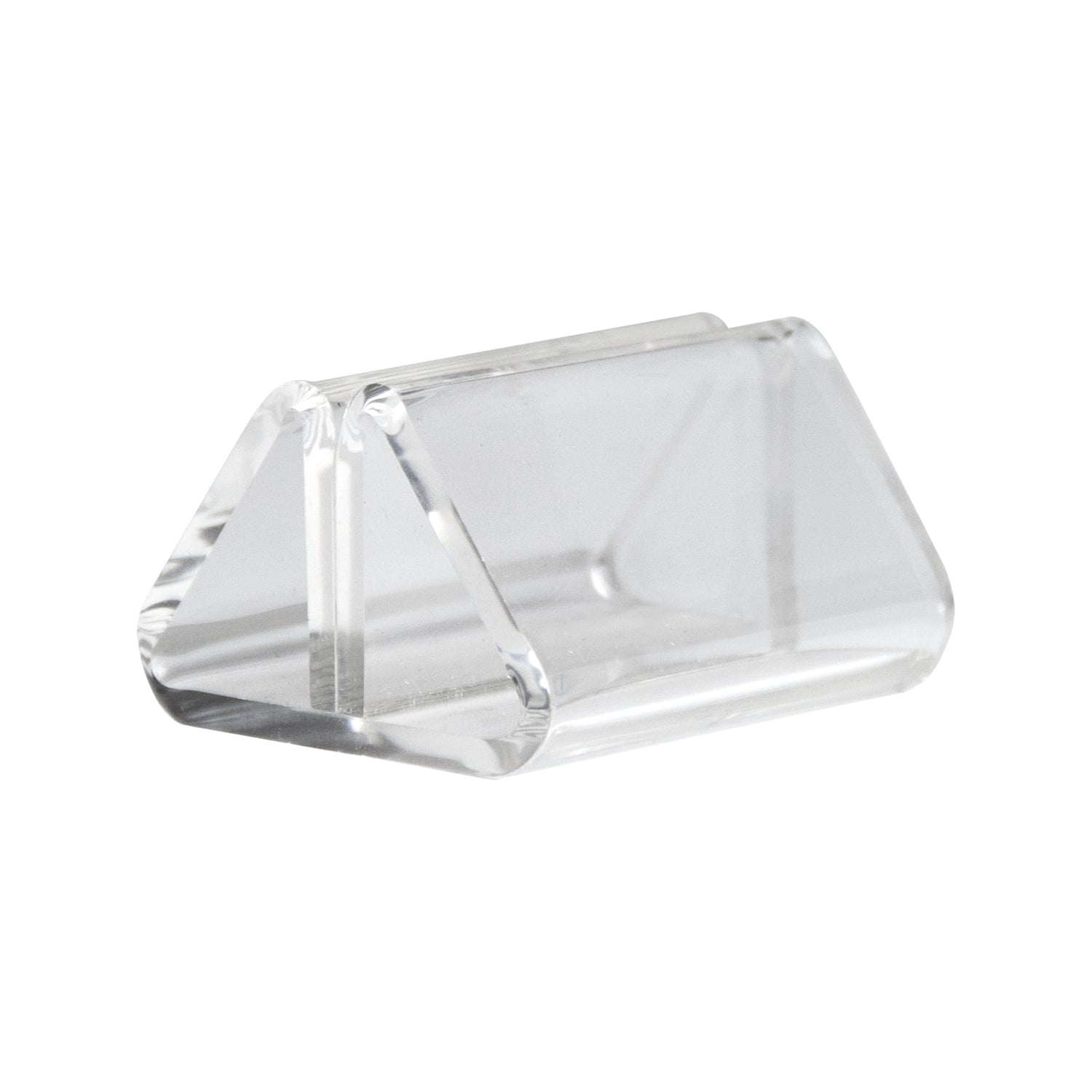 Deflecto Triangle Ticket/Card Holder Clear Acrylic Impact