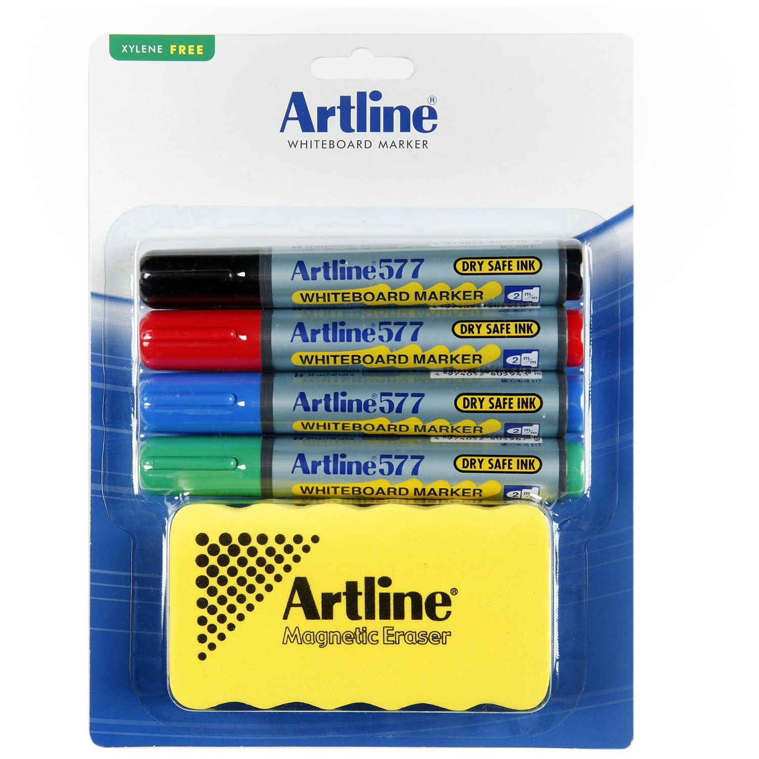 Artline 577 3mm Whiteboard Marker Starter Kit with Eraser Impact