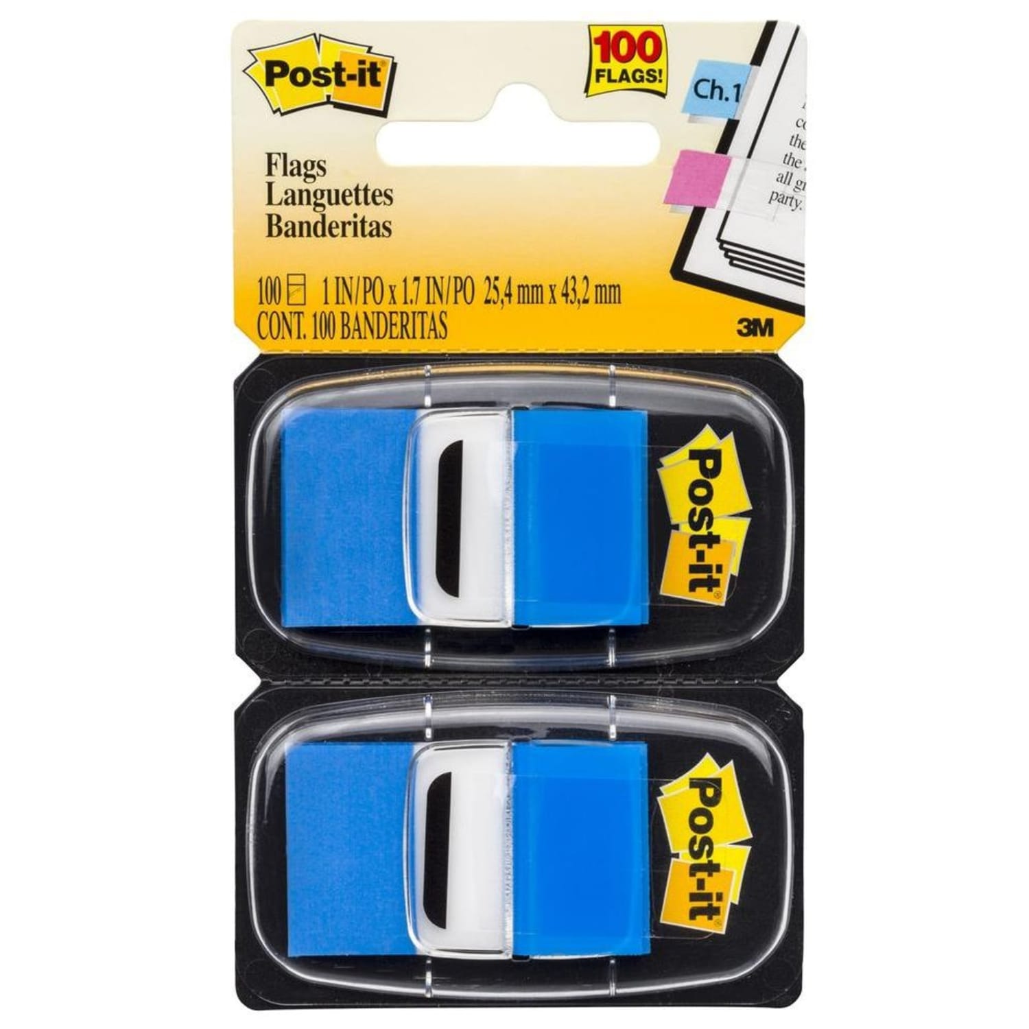 Post It Flags 1 In. X 1.7 In. 1 Dispenser 200 FlagsDispenser Yellow - View #3