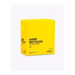 Eco Bin 25L Mixed Recycling Bin in Yellow