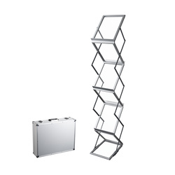 Brochure Holder Portable Concertina Display Stand A4 X 6