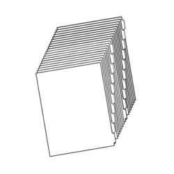 A4 Divider 20 Tab White Manilla 210Gsm