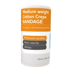 Aerocrepe Medium Cotton Crepe Bandage 10cm x 4m