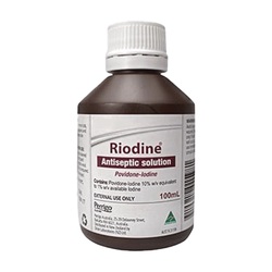 Riodine 10% Povidone Iodine Solution - 100ml Bottle