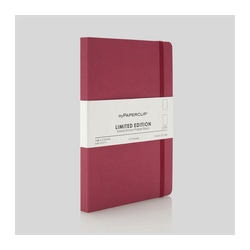 Notebook A5 Limited Edition Plain Paper Back Raspberry