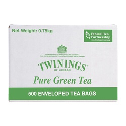 Twinings Pure Green Tea Enveloped Tea Bags - Carton of 500