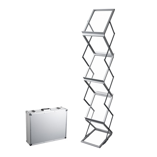 Brochure Holder Portable Concertina Display Stand A4 X 6