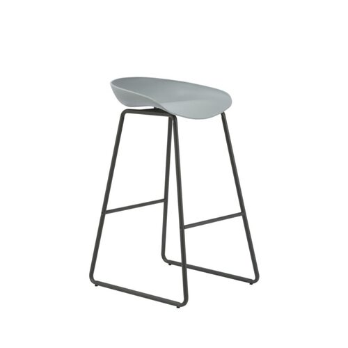 Aries Bar Stool  Blk Pwdr Coated Frame Pp Shell 3Yr Warranty (Specify Grey, Black, Green)