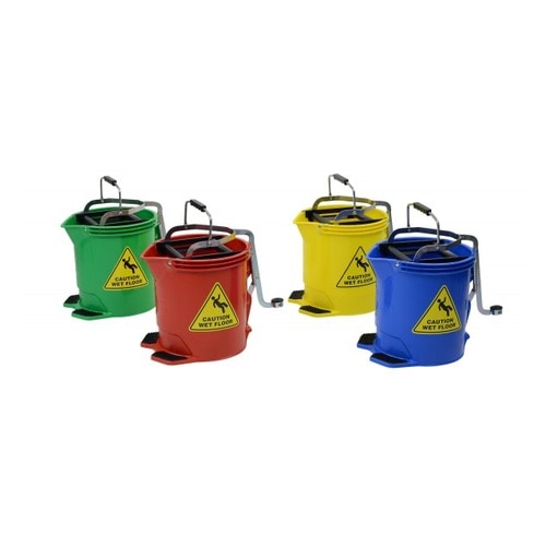 Edco 15 Litre Metal Wringer Bucket - Red