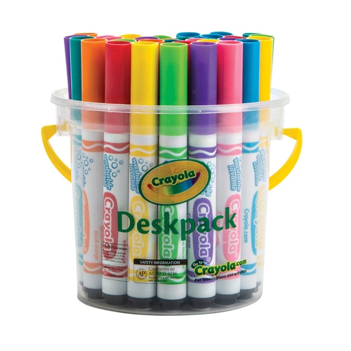 Crayola Ultra Clean Washable Jumbo Markers Classic Colours Desk