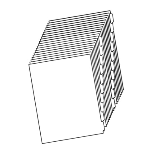 A4 Divider 20 Tab White Manilla 210Gsm