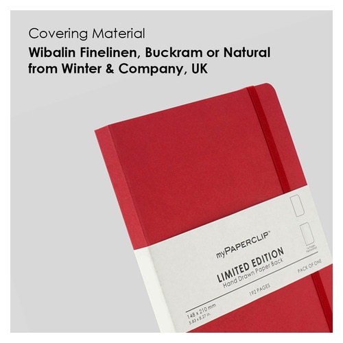 Notebook A5 Limited Edition Plain Paper Back Ruby