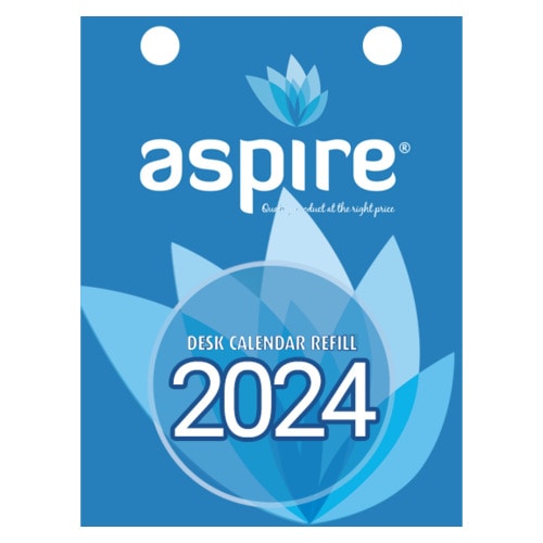 2024 Aspire Desk Calendar Top Turn 1 Day to a Page Refill Impact
