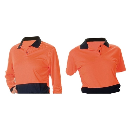 Tsco Safety Polo Shirt Ladies Short Sleeve 16 Orange